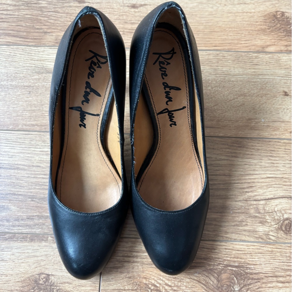 Black Leather Heels